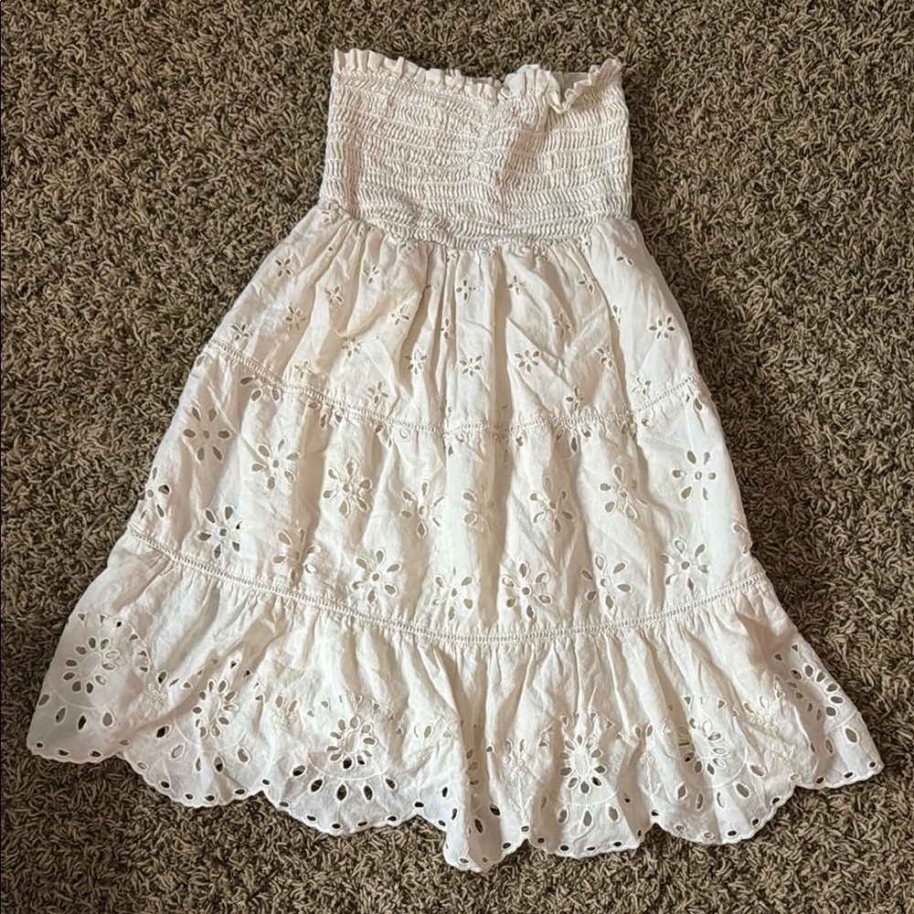 Strapless Eyelet American Eagle Mini Dress